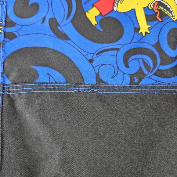 The Simpsons Board Shorts Mens 34 Black Graphic Print Beach Swim Vintage 2004 - Picture 16 of 16